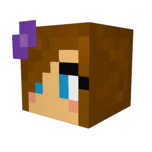 MOONLIGHT6 Minecraft avatar head, 3D render