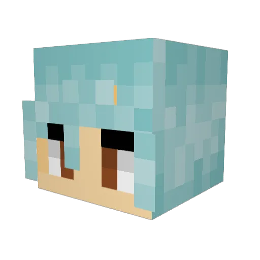 MOONTORI Minecraft avatar head, 3D render
