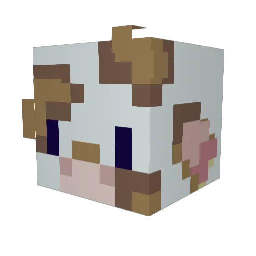 MOOx2 Minecraft avatar head, 3D render