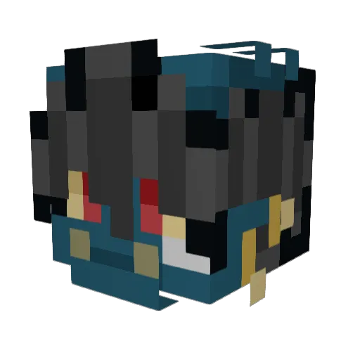 MOP02 Minecraft avatar head, 3D render