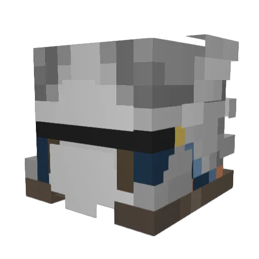 MOPISHYETI43 Minecraft avatar head, 3D render