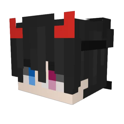 MOR1314 Minecraft avatar head, 3D render