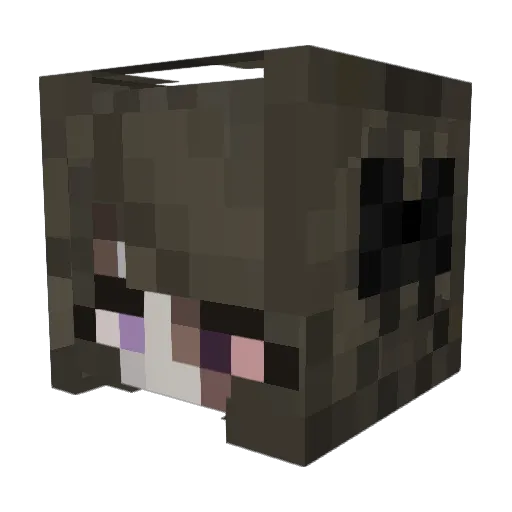 MOR1DLYCUTE Minecraft avatar head, 3D render