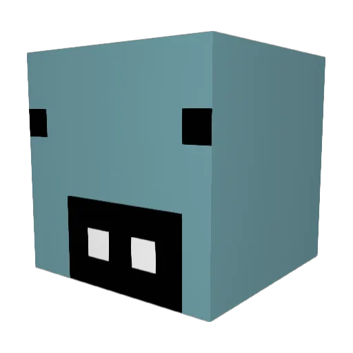 MOREHAE Minecraft avatar head, 3D render