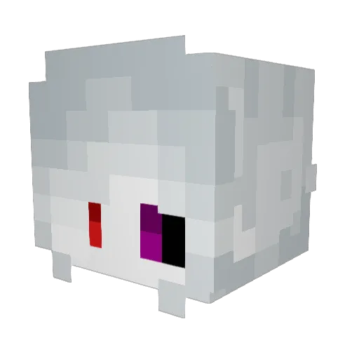 MORE_Morgana Minecraft avatar head, 3D render