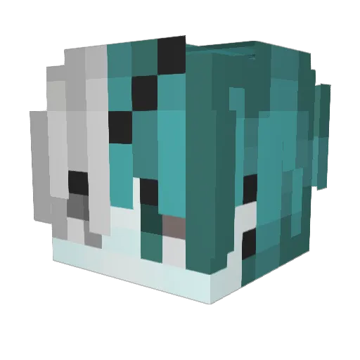 MOREhGAT Minecraft avatar head, 3D render