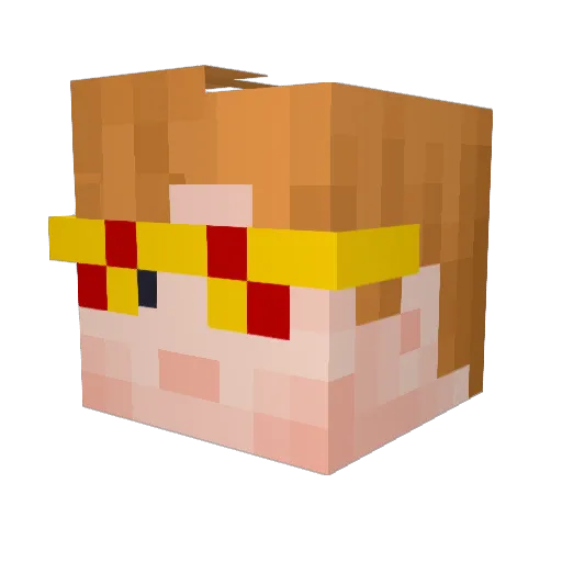 MORGEN5HTERN Minecraft avatar head, 3D render