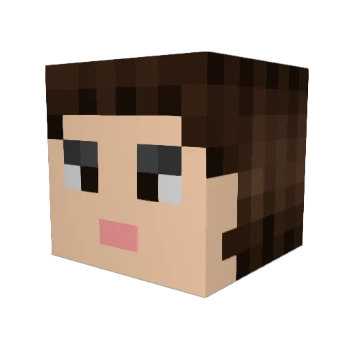 MORIKAN04 Minecraft avatar head, 3D render
