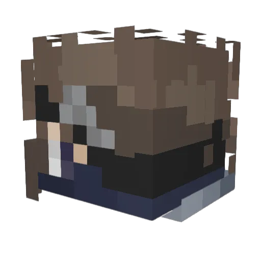 MORINOELFO Minecraft avatar head, 3D render