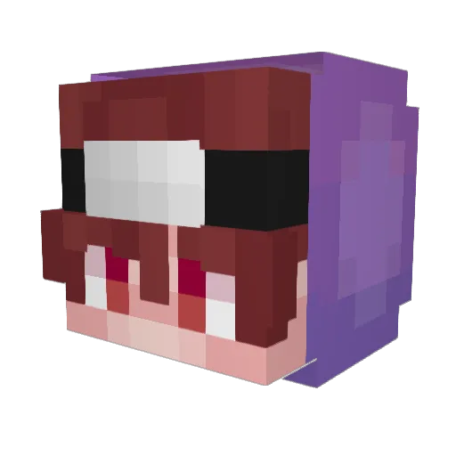 MORISBY Minecraft avatar head, 3D render