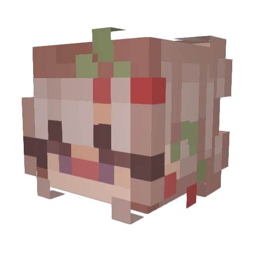 MORIcode Minecraft avatar head, 3D render