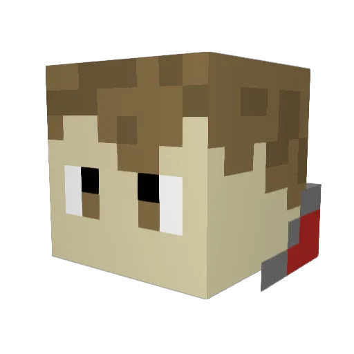 MORS226 Minecraft avatar head, 3D render