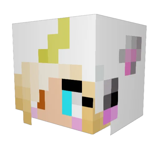 MORicho Minecraft avatar head, 3D render