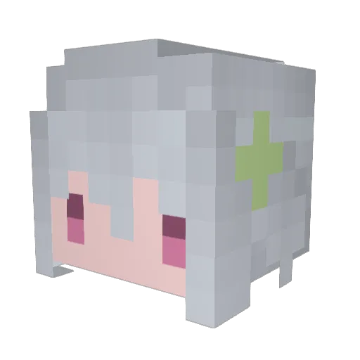 MOSUGA Minecraft avatar head, 3D render