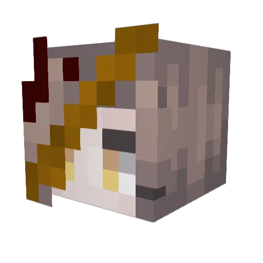 MOSU_TW Minecraft avatar head, 3D render