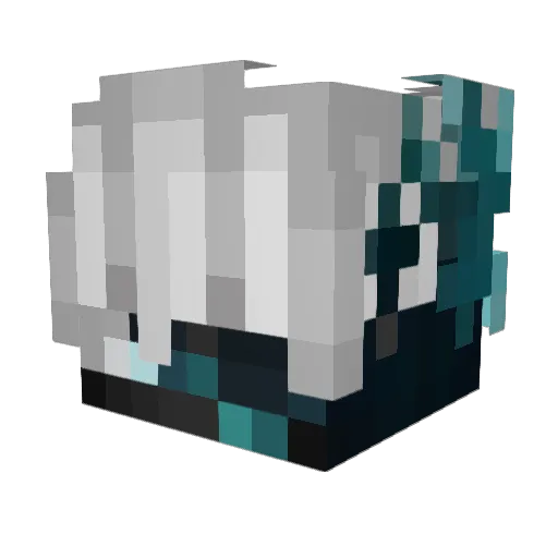 MOTASHINO Minecraft avatar head, 3D render