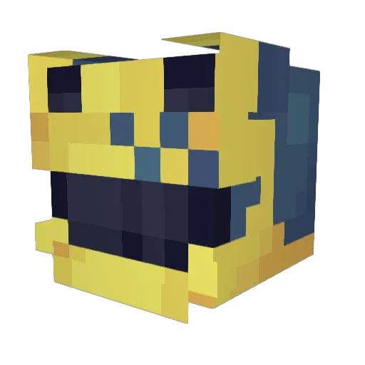 MOTOMAMII Minecraft avatar head, 3D render