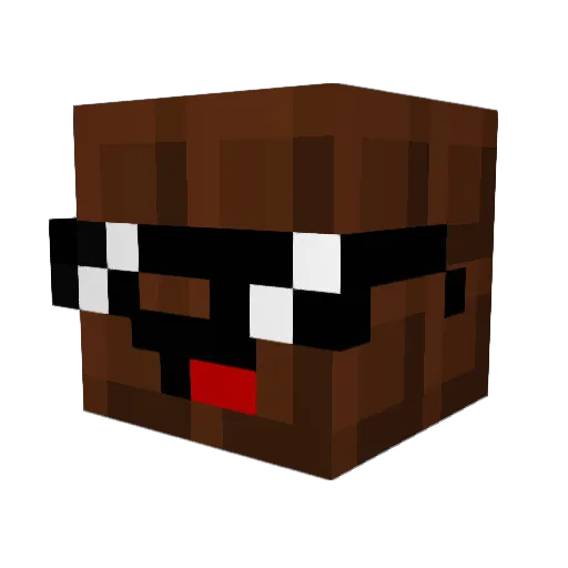 MOTOMOTOoPROPIO Minecraft avatar head, 3D render