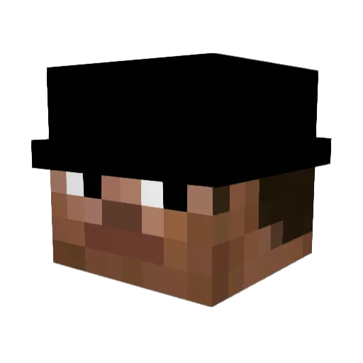 MOUVY Minecraft avatar head, 3D render
