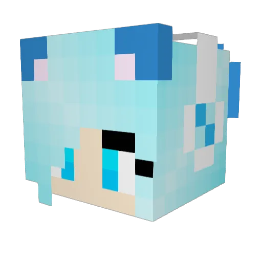 MOW0228 Minecraft avatar head, 3D render