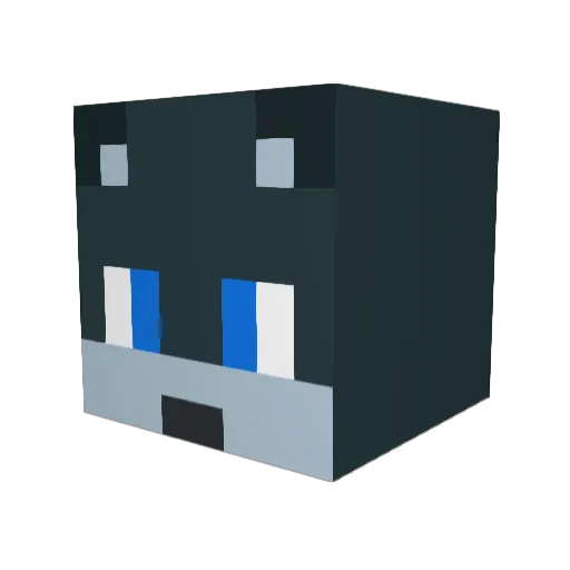 MOYILL Minecraft avatar head, 3D render