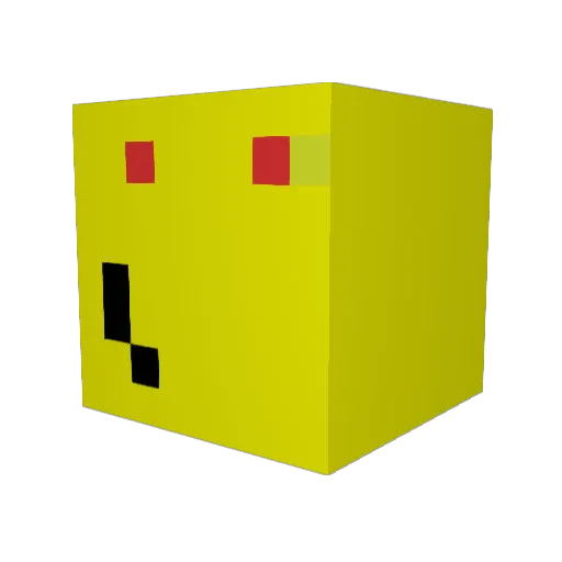 MOZARTGOD Minecraft avatar head, 3D render
