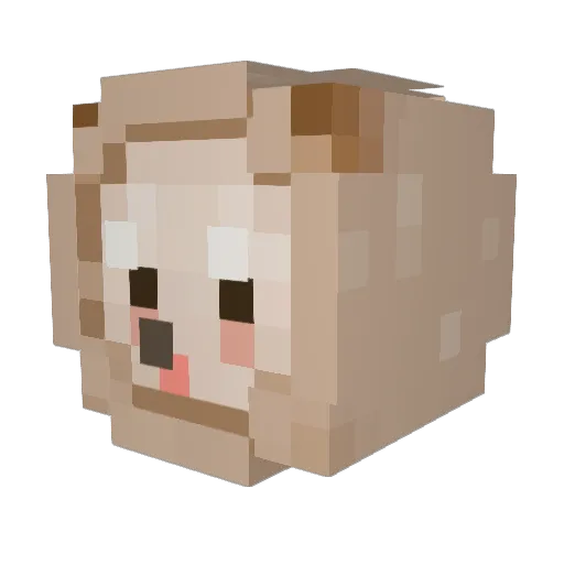 MO_ORE Minecraft avatar head, 3D render