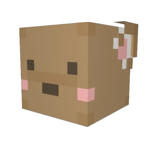 MOmoKO_I Minecraft avatar head, 3D render
