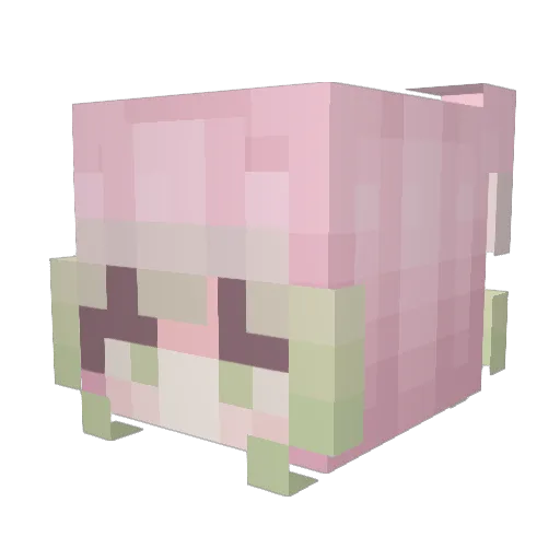 MOusselol Minecraft avatar head, 3D render