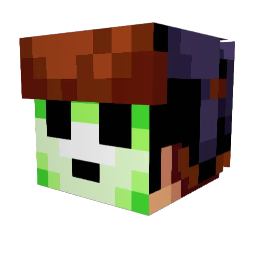 MP128 Minecraft avatar head, 3D render