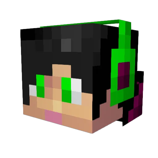 MP3Pavicic Minecraft avatar head, 3D render