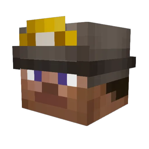 MP4t Minecraft avatar head, 3D render