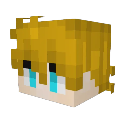 MP54AC Minecraft avatar head, 3D render