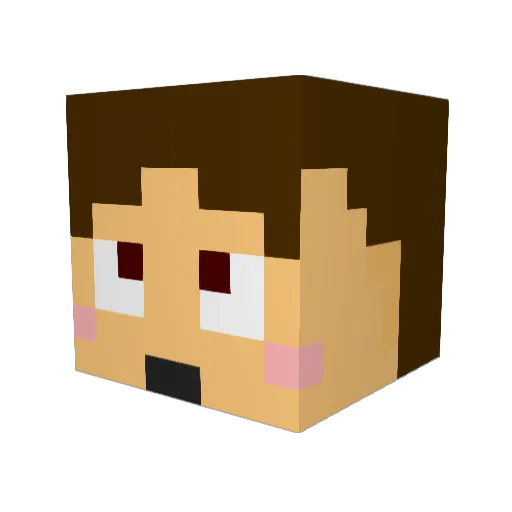 MP5SDcom Minecraft avatar head, 3D render