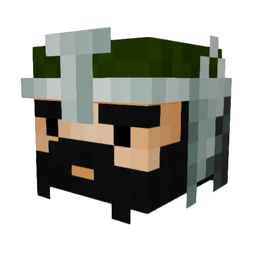 MP99900 Minecraft avatar head, 3D render