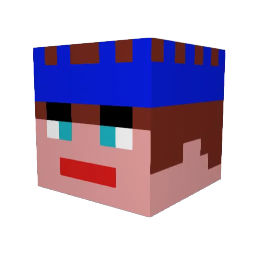 MPCorden Minecraft avatar head, 3D render