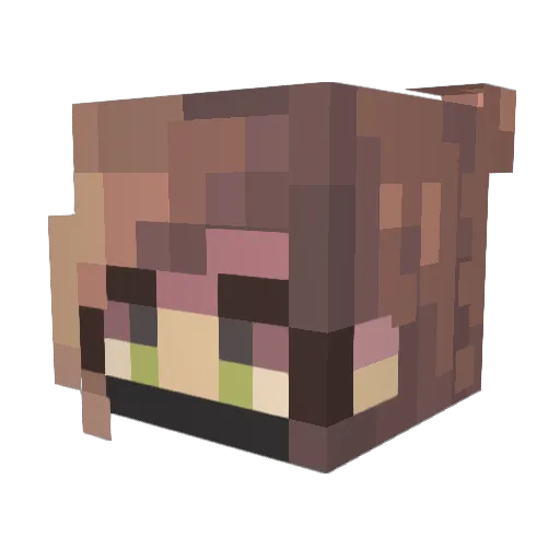MPGAMER1 Minecraft avatar head, 3D render