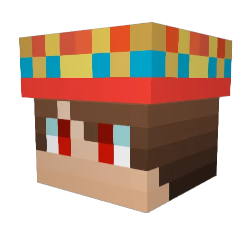 MPHHHH Minecraft avatar head, 3D render