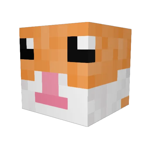 MPHom Minecraft avatar head, 3D render