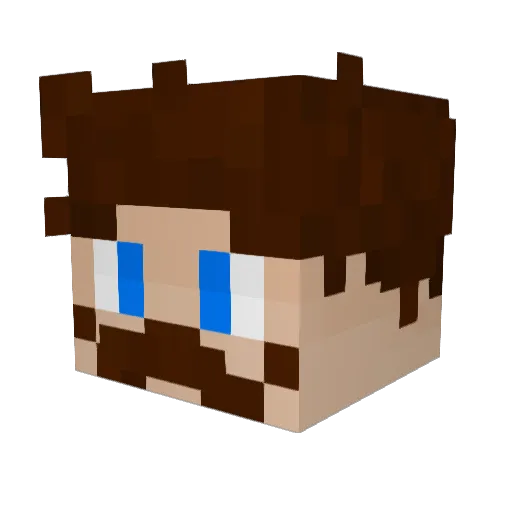 MPJustNukeIt Minecraft avatar head, 3D render