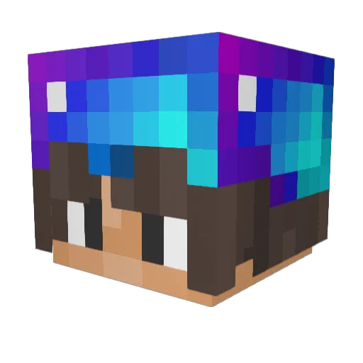 MPM9000 Minecraft avatar head, 3D render