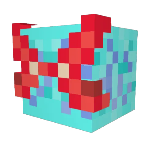 MPOUNDCAKE Minecraft avatar head, 3D render