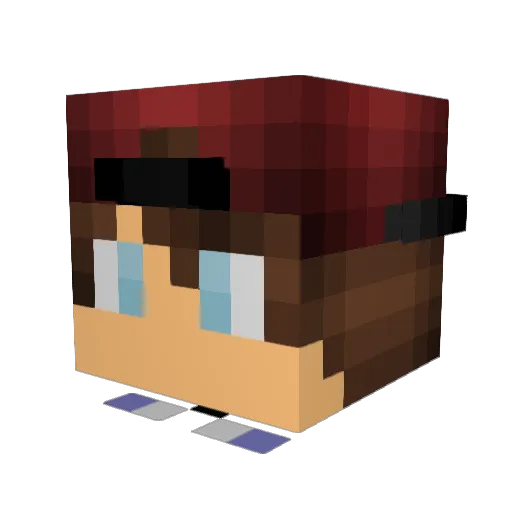 MPPJ Minecraft avatar head, 3D render
