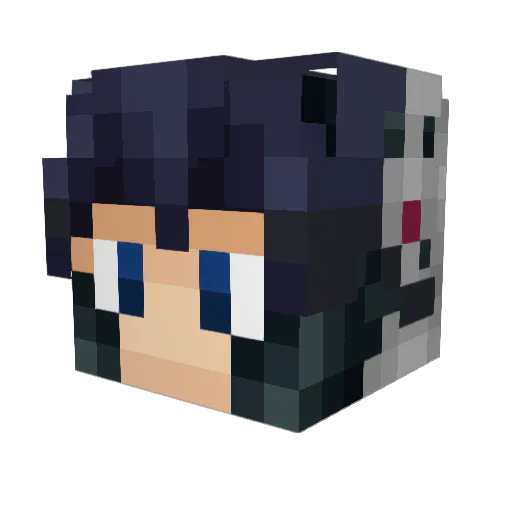 MPS_Bot Minecraft avatar head, 3D render