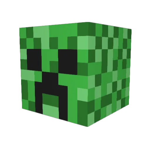 MPSpielt Minecraft avatar head, 3D render