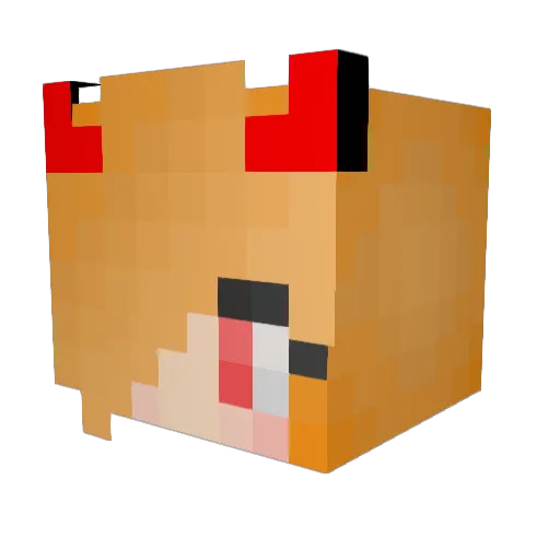 MP_Jey Minecraft avatar head, 3D render