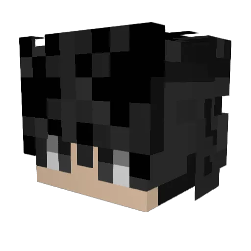 MP_Q Minecraft avatar head, 3D render