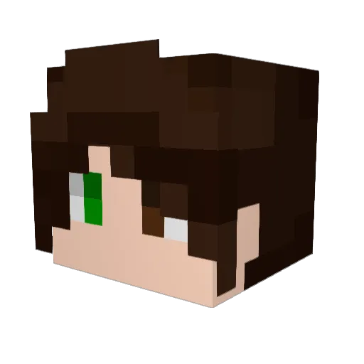 MPassarelli Minecraft avatar head, 3D render
