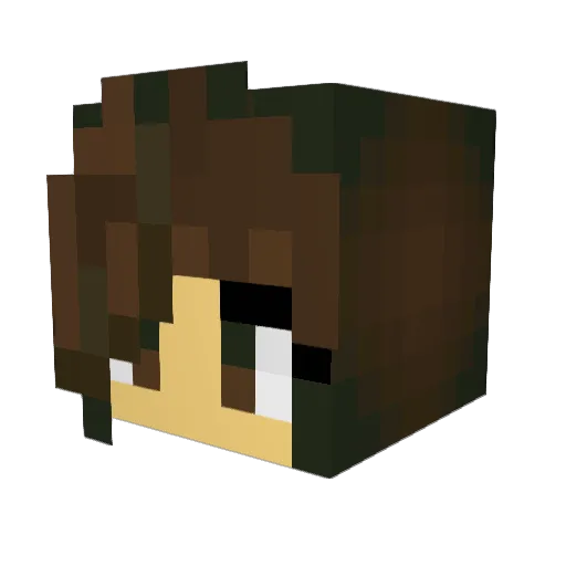 MPceroAFK Minecraft avatar head, 3D render