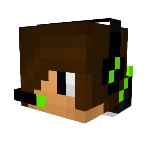 MPdisco Minecraft avatar head, 3D render